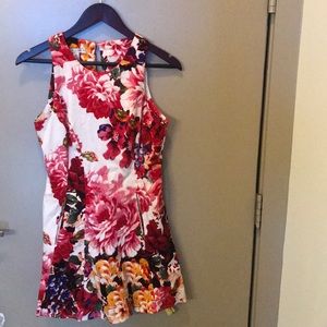 Maggy London floral mini dress with pockets